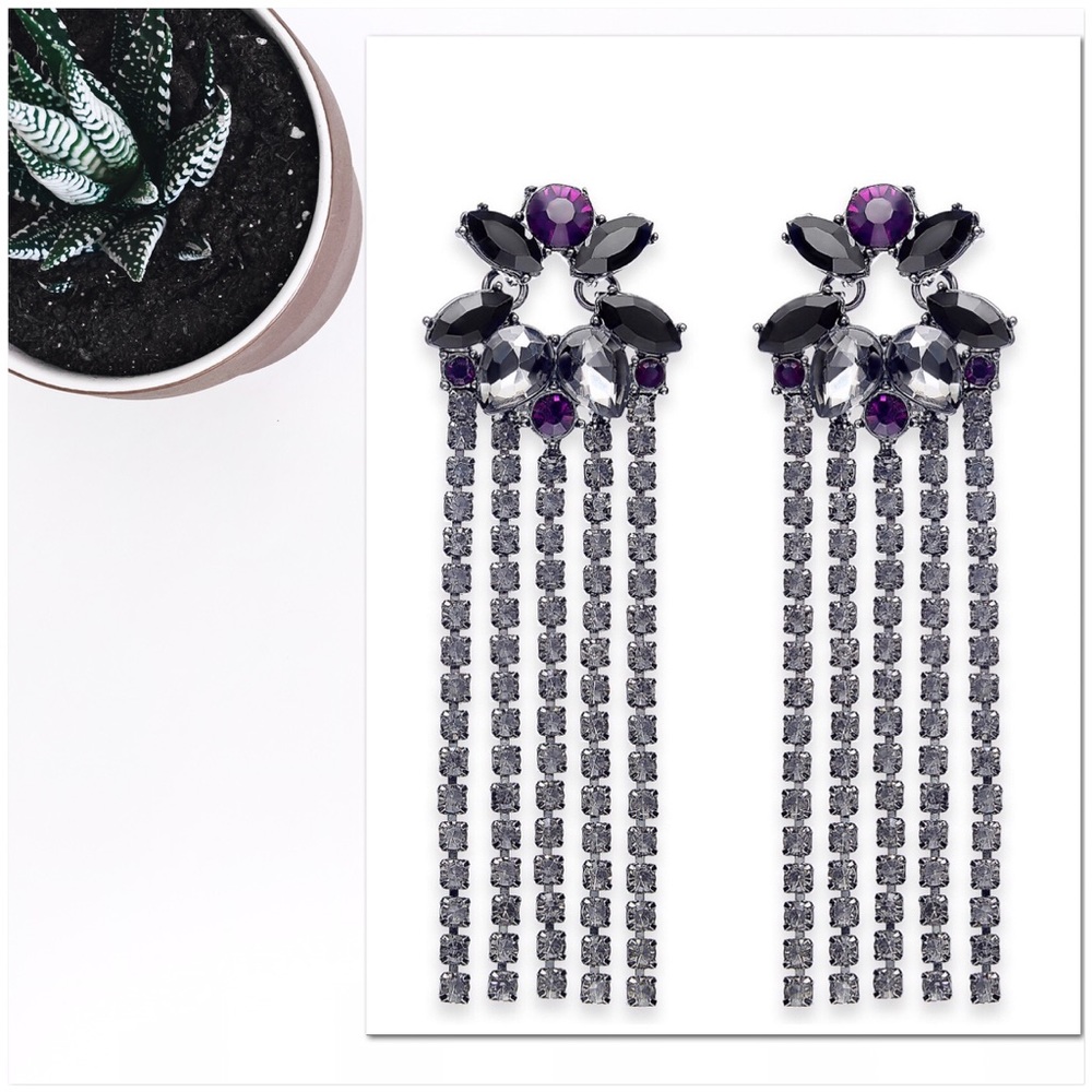Crystal amethyst earrings